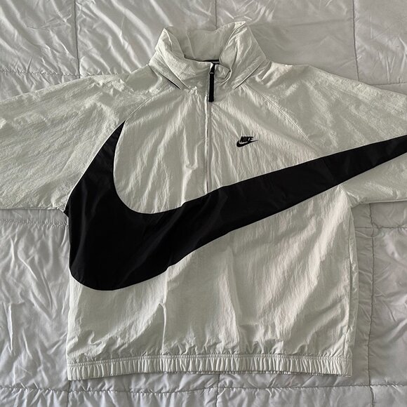 MEN'S NIKE SPORTSWEAR ANORAK BIG SWOOSH HALF-ZIP JACKET SIZE LARGE AJ1404 121 L - Picture 2 of 7
